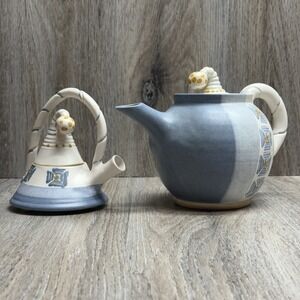Irish Pottery Teapot Set Whimsical Cottage Core Made in Ireland by Suzanne May
